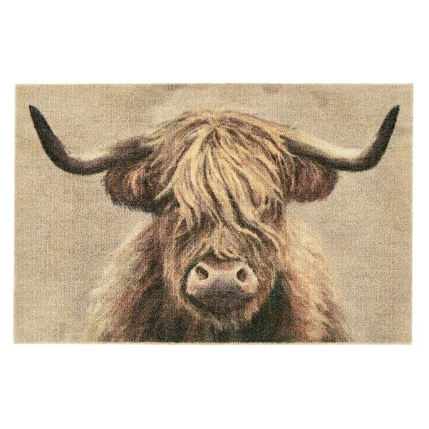 Marvel Highland Cow Printed Washable Doormat 2 Marvel Highland Cow Printed Washable Doormat - Image 2