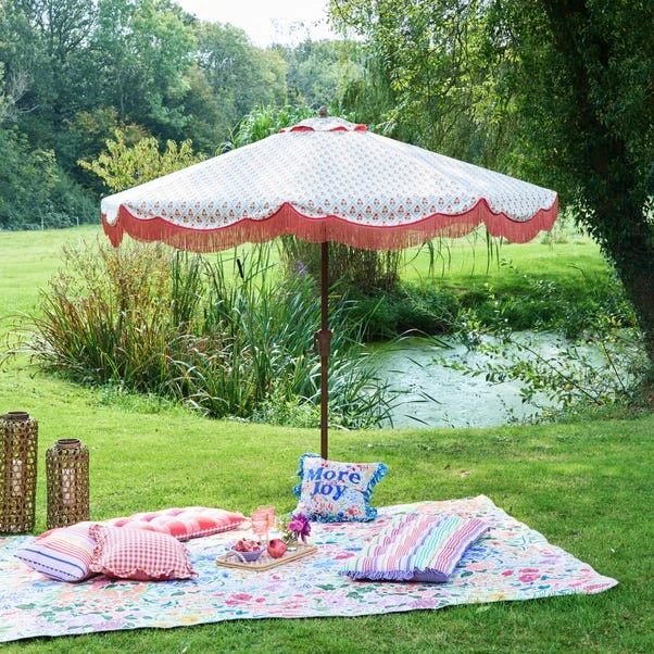 Sophie Robinson Block Print 2.45m Parasol 1 Sophie Robinson Block Print 2.45m Parasol