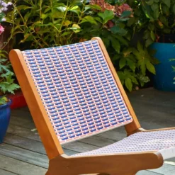 Sophie Robinson Coral & Cobalt Pavilion Deck Chair -EGLO Shop 30934742 alt02