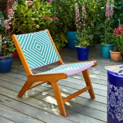 Sophie Robinson Jade & Lilac Pavilion Deck Chair