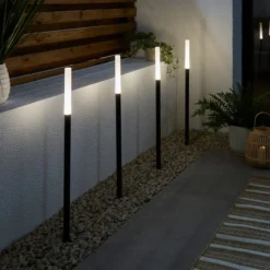 Set Of 4 Tube LED Stake Lights