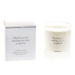 Amore White Blossom Thank You Candle