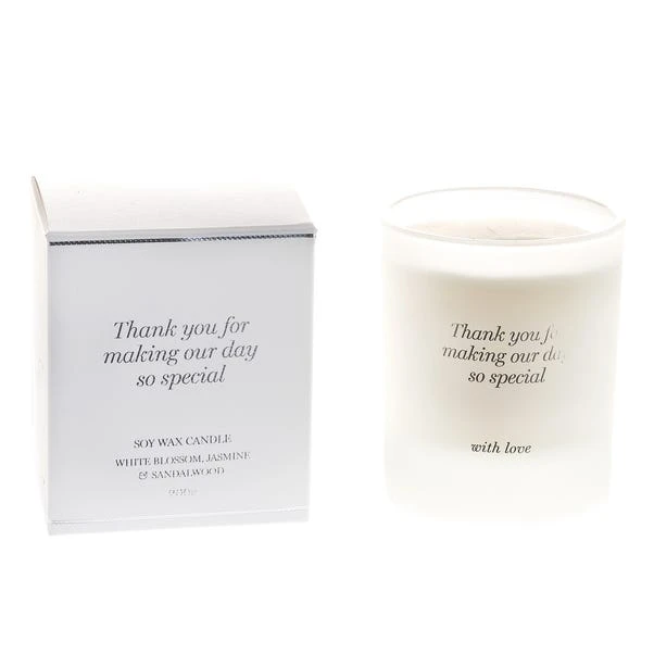 Amore White Blossom Thank You Candle 1 Amore White Blossom Thank You Candle