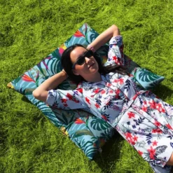 Rucomfy Jungle Birds Printed Square Indoor Outdoor Floor Cushion 7 Rucomfy Jungle Birds Printed Square Indoor Outdoor Floor Cushion -EGLO Shop 30938245 alt02