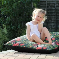 Rucomfy Tropical Pelican Printed Square Indoor Outdoor Floor Cushion -EGLO Shop 30938246 alt02