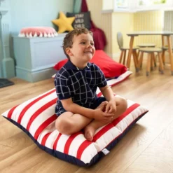 Rucomfy Nautical Stripe Indoor Outdoor Floor Cushion 14 Rucomfy Nautical Stripe Indoor Outdoor Floor Cushion -EGLO Shop 30938247 alt02