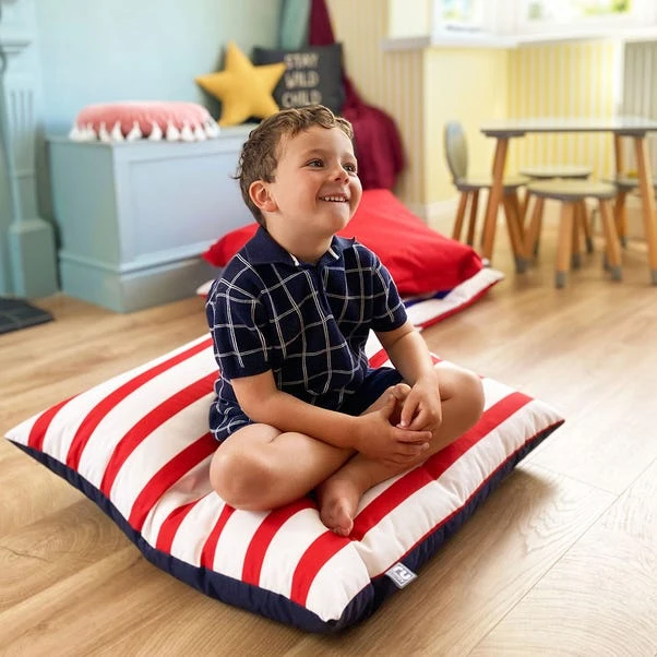 Rucomfy Nautical Stripe Indoor Outdoor Floor Cushion 7 Rucomfy Nautical Stripe Indoor Outdoor Floor Cushion - Image 7