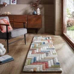 Flair Russo Wool Geometric Modern Runner