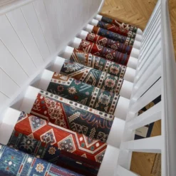 Traditional Patchwork Chenille Stair Runner -EGLO Shop 30938908 alt04