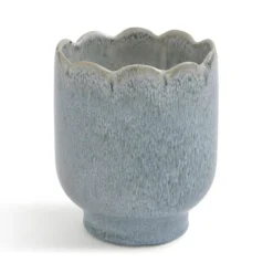 Scalloped Ceramic Plant Pot -EGLO Shop 30945014 alt02