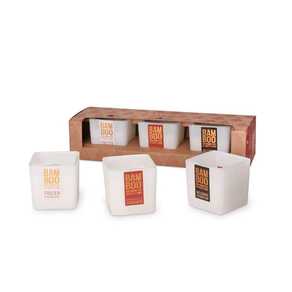 Heart And Home Bamboo Mini Candle Gift Set 2 Heart And Home Bamboo Mini Candle Gift Set - Image 2