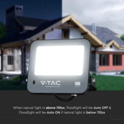 V-TAC 50W LED Floodlight Outdoor Sensor Wall Light -EGLO Shop 30957296 alt02