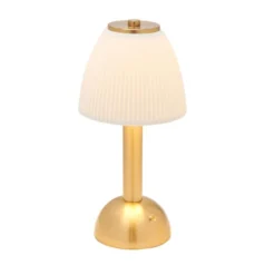 Hestia White Rechargeable Colour Changing LED Touch Table Lamp With Bronze Base -EGLO Shop 30957319 alt02