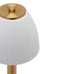 Hestia White Rechargeable Colour Changing LED Touch Table Lamp With Bronze Base -EGLO Shop 30957319 alt05