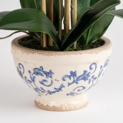Artificial Real Touch Dark Pink Phalaenopsis Orchid In Ceramic Plant Pot 8 Artificial Real Touch Dark Pink Phalaenopsis Orchid In Ceramic Plant Pot -EGLO Shop 30958135 alt03