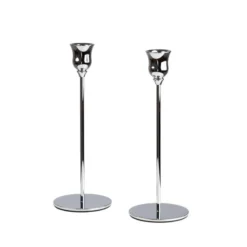 Set Of 2 Silver Candlestick Holders -EGLO Shop 30958146 alt02