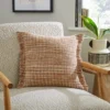 Tonal Fringe Weave Square Cushion
