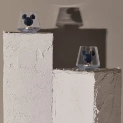 Set Of 2 Disney Mickey Mouse Glass Candle Holders