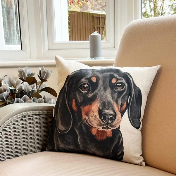 Daro Dachshund Square Cushion 1 Daro Dachshund Square Cushion
