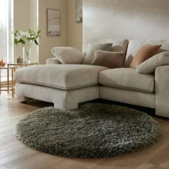 Jewel Shaggy Round Rug -EGLO Shop 30965393