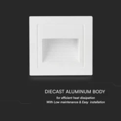 Set Of 4 V-TAC 5W LED Square Step Lights -EGLO Shop 30965951 alt04