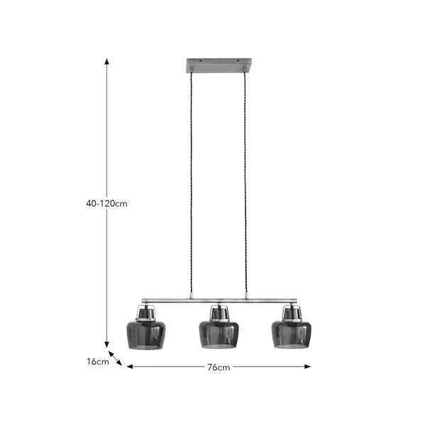 Auburn Modern 3 Light Adjustable Diner Ceiling Light 18 Auburn Modern 3 Light Adjustable Diner Ceiling Light - Image 18
