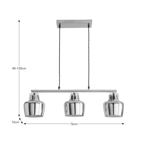Auburn Modern 3 Light Adjustable Diner Ceiling Light 6 Auburn Modern 3 Light Adjustable Diner Ceiling Light - Image 6