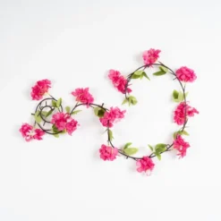 Set Of 2 Artificial Fuchsia Pink Blossom Garlands -EGLO Shop 30975057 alt02