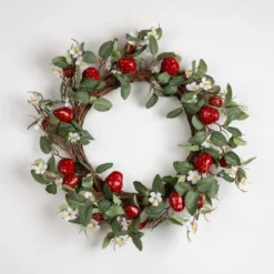 Artificial Strawberry Wreath -EGLO Shop 30975058 alt02