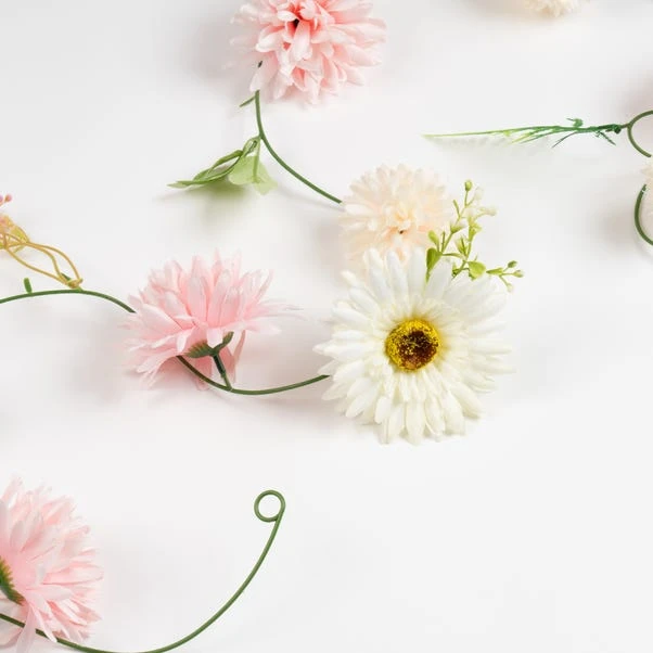 Set Of 6 Artificial Gerbera & Dahlia Droplet Garlands 5 Set Of 6 Artificial Gerbera & Dahlia Droplet Garlands - Image 5