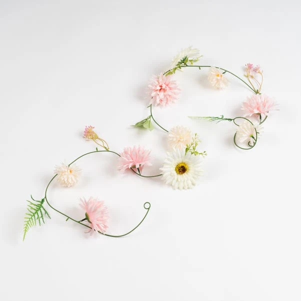Set Of 6 Artificial Gerbera & Dahlia Droplet Garlands 6 Set Of 6 Artificial Gerbera & Dahlia Droplet Garlands - Image 6