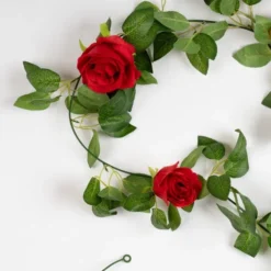 Artificial Rose & Bud Garland -EGLO Shop 30975083 alt01