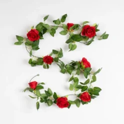 Artificial Rose & Bud Garland -EGLO Shop 30975083 alt02