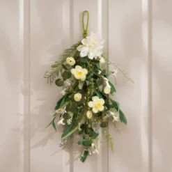 Artificial Classic White Swag