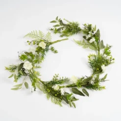 Artificial White Floral Daisy Garland -EGLO Shop 30975105 alt02