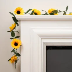 Set Of 2 Artificial Sunflower Garlands