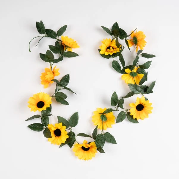 Set Of 2 Artificial Sunflower Garlands 3 Set Of 2 Artificial Sunflower Garlands - Image 3