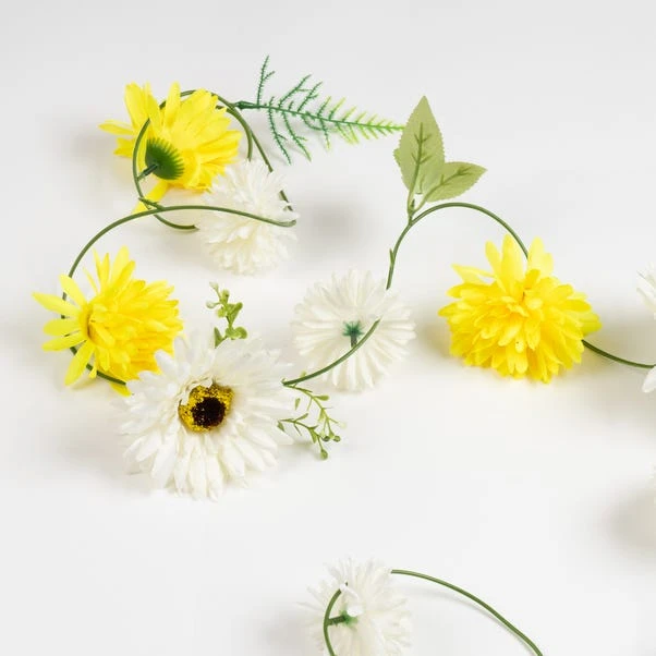 Set Of 6 Artificial Gerbera & Dahlia Droplet Garlands 2 Set Of 6 Artificial Gerbera & Dahlia Droplet Garlands - Image 2