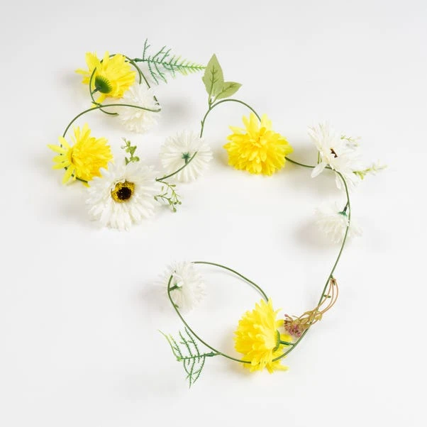 Set Of 6 Artificial Gerbera & Dahlia Droplet Garlands 3 Set Of 6 Artificial Gerbera & Dahlia Droplet Garlands - Image 3