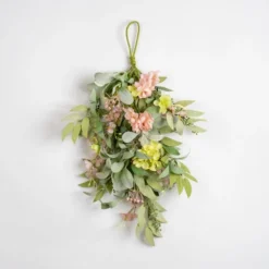 Artificial Pink & Green Hydrangea Teardrop Swag -EGLO Shop 30975161 alt02