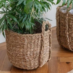 Set Of 3 Tenno Seagrass & Reed Plant Pots 7 Set Of 3 Tenno Seagrass & Reed Plant Pots -EGLO Shop 30976790 alt02