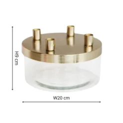 Metal Candlestick Holder With Glass Bowl 14 Metal Candlestick Holder With Glass Bowl -EGLO Shop 30976794 alt04