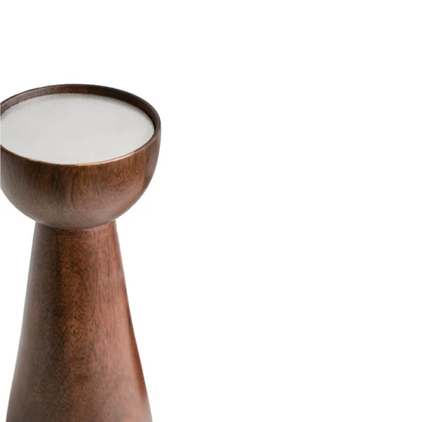 Set Of 2 Harvey Walnut Wooden Candle Holders 3 Set Of 2 Harvey Walnut Wooden Candle Holders - Image 3