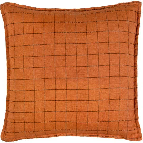 Yard Linen Grid Check Square Cushion Cover 12 Yard Linen Grid Check Square Cushion Cover - Image 12