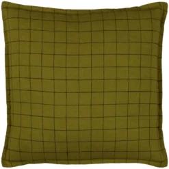 Yard Linen Grid Check Square Cushion Cover 21 Yard Linen Grid Check Square Cushion Cover -EGLO Shop 30978823 alt01
