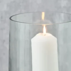 Metal & Glass Pedestal Hurricane Candle Holder 30 Metal & Glass Pedestal Hurricane Candle Holder -EGLO Shop 30983111 alt02