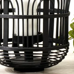 Bamboo And Glass Lantern 24 Bamboo And Glass Lantern -EGLO Shop 30983133 alt01