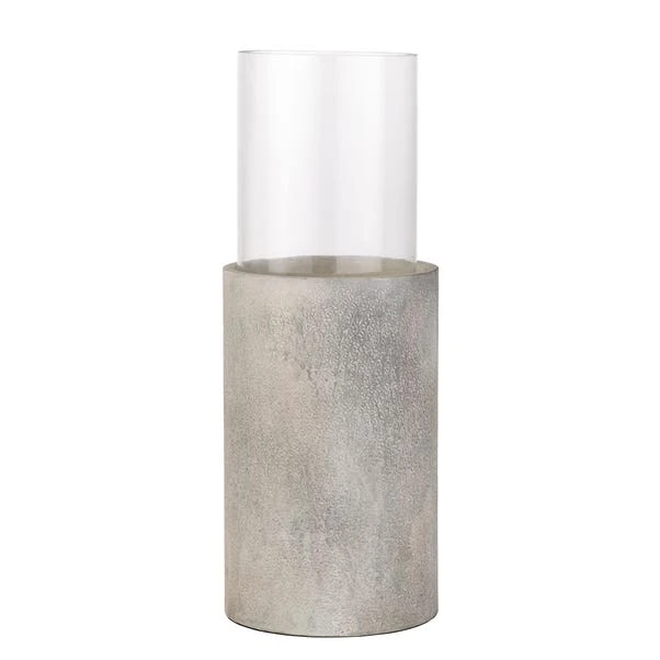 Metal & Glass Pedestal Hurricane Candle Holder 4 Metal & Glass Pedestal Hurricane Candle Holder - Image 4