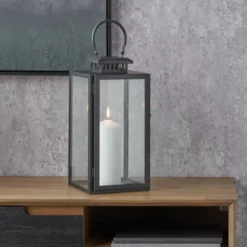 Metal & Glass Rectangular Lantern