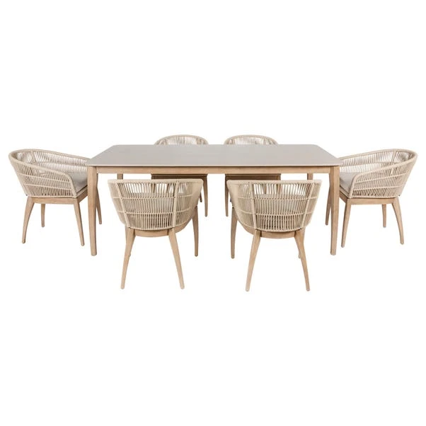 Pacific Lifestyle Moeven Outdoor 6 Seater Dining Set 8 Pacific Lifestyle Moeven Outdoor 6 Seater Dining Set - Image 8